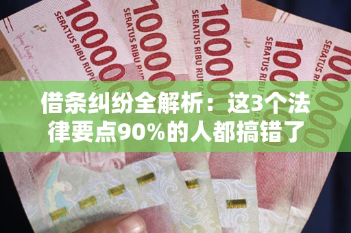 北京借条纠纷全解析：这3个法律要点90%的人都搞错了