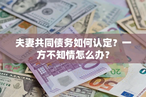 北京夫妻共同债务如何认定？一方不知情怎么办？