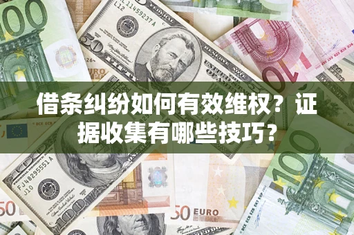 北京借条纠纷如何有效维权？证据收集有哪些技巧？