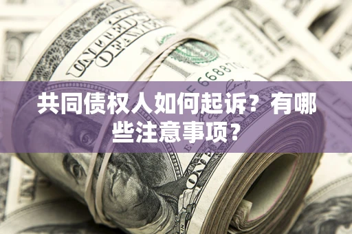 北京共同债权人如何起诉？有哪些注意事项？