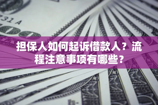 北京担保人如何起诉借款人？流程注意事项有哪些？